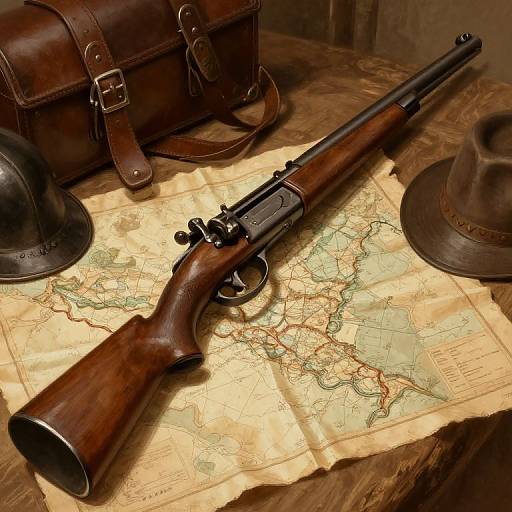 Antique Firearm in Historical Display