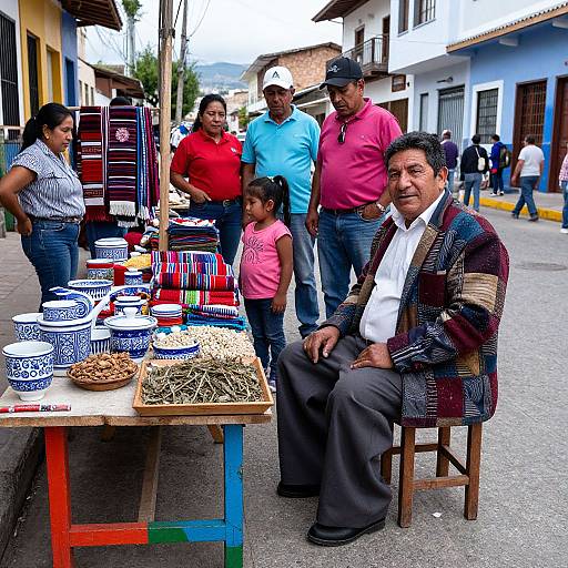 Vibrant South American Urban Market Scene