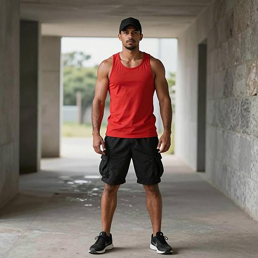 Muscular Man in Funny Fitness Costume