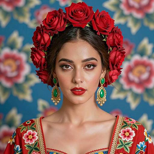 Intense Portrait of a Floral Elegance