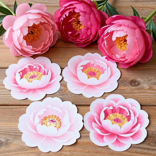 DIY Paper Peony Flower Templates