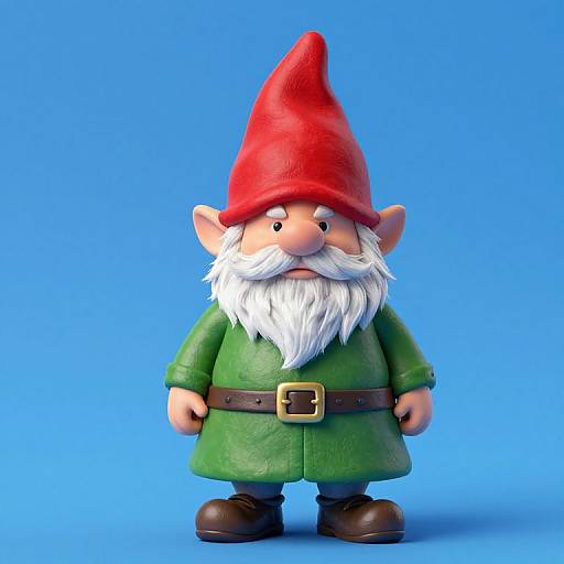 Whimsical Cartoon Gnome Portrait