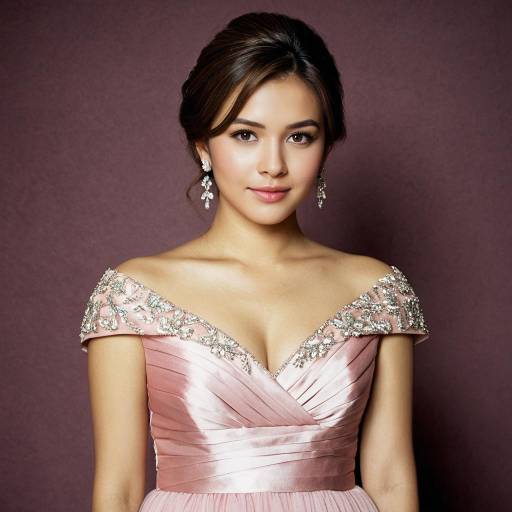 Realistic Solo Bridesmaid in Pink Dress