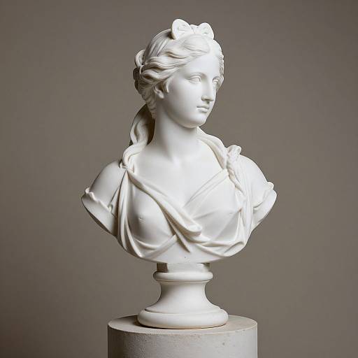 Elegant Classical Woman Plaster Bust