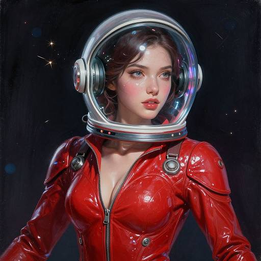 Ultrarealistic Space Girl Character Design