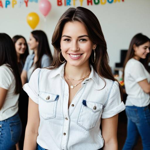 Young Woman at Casual Birthday Party