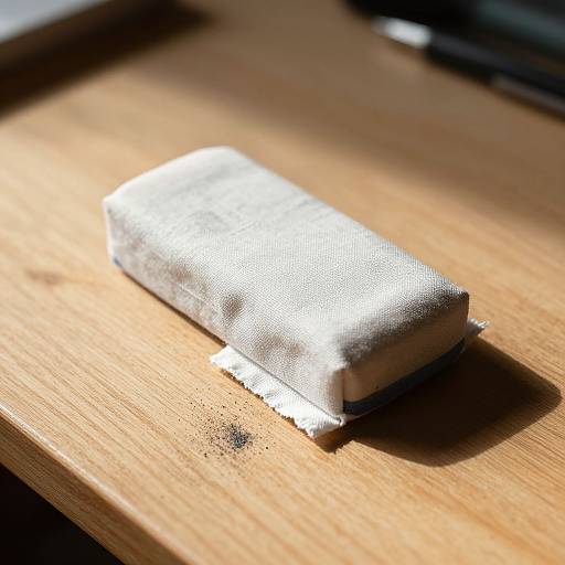 Realistic Cloth Eraser on Artist's Desk