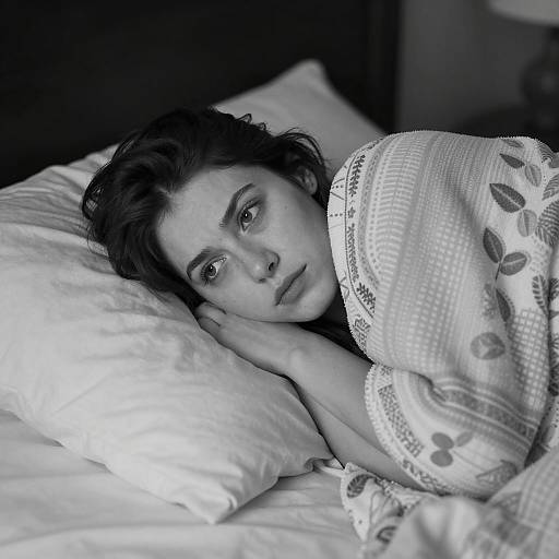 Dramatic Portrait of a Concerned Woman