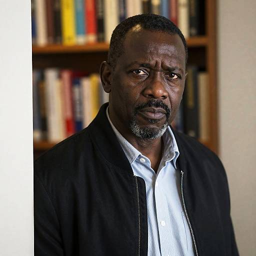 Serious Middle-Aged Black Man Portrait