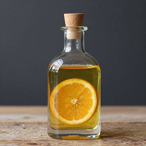 Glass Bottle with Citrus and Oil
