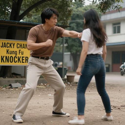 Intense Fight Scene with Dramatic Blur