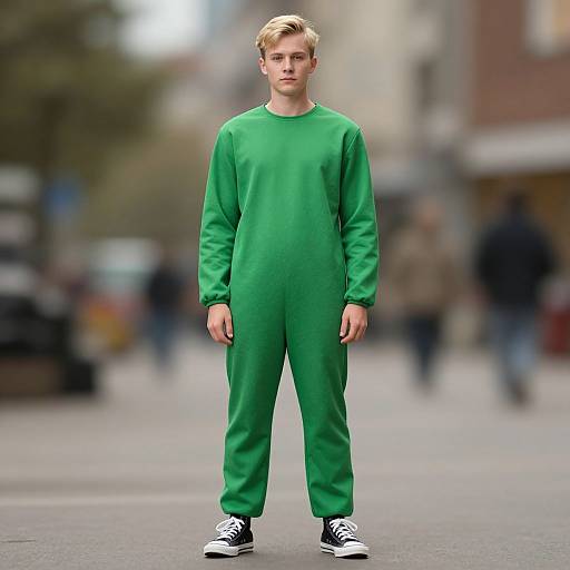 Realistic Male in Green Blob Costume