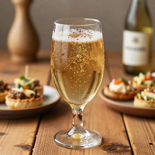 Cozy Close-Up of Cava with Tapas