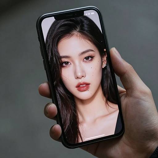 Gritty Hand Holding Mobile Phone