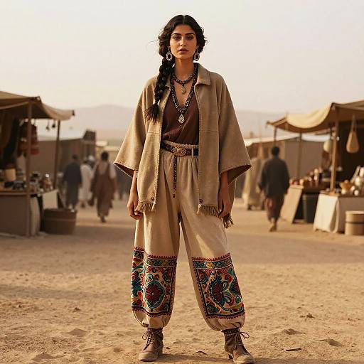 Boho Half-Updo Desert Fashion Shoot