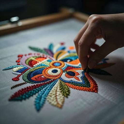 Abstract Embroidery Transfer Concept