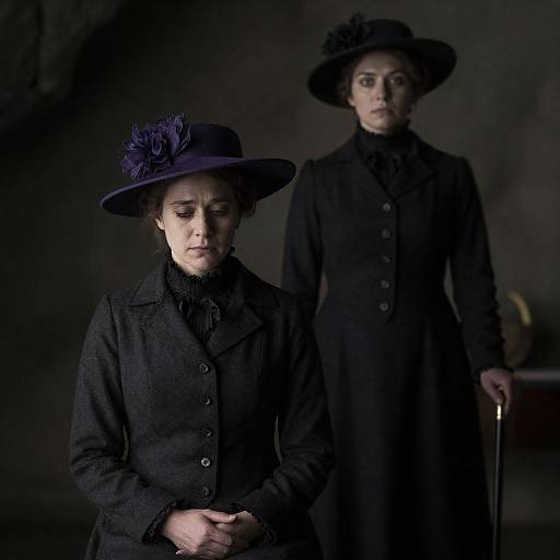 Victorian Women in Dim Cave Lighting