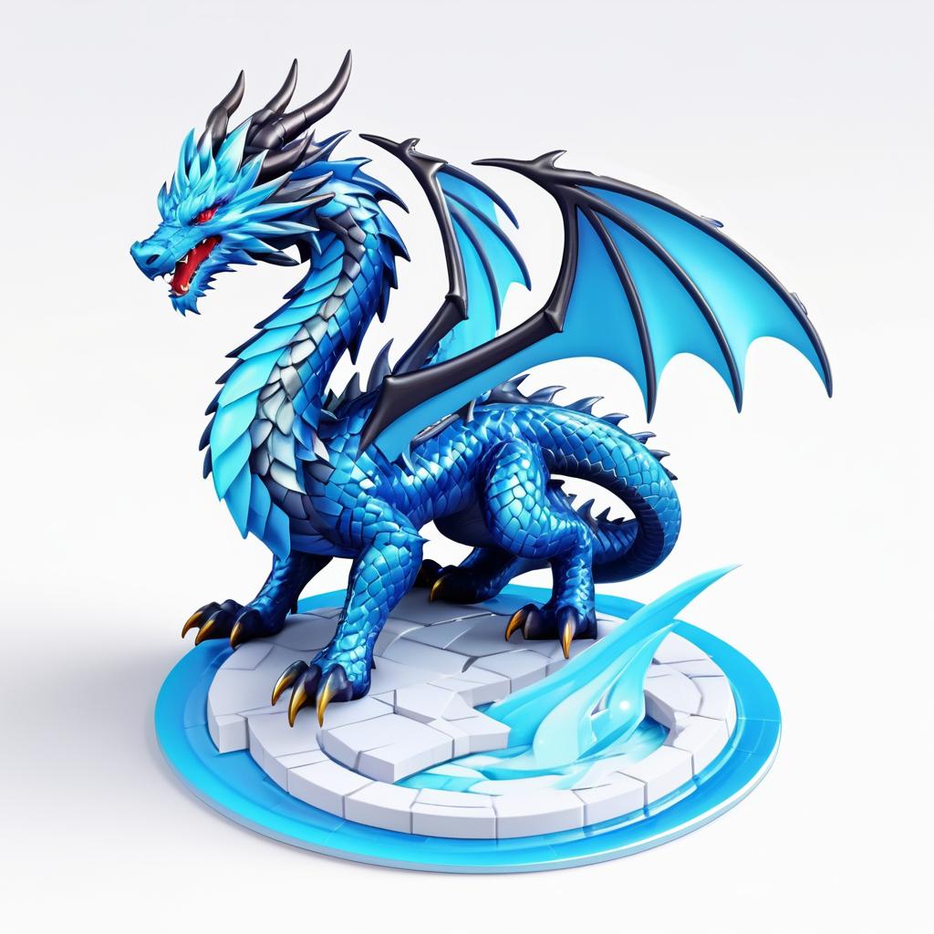 Ultra-Detailed Dragon Resin Sticker Design