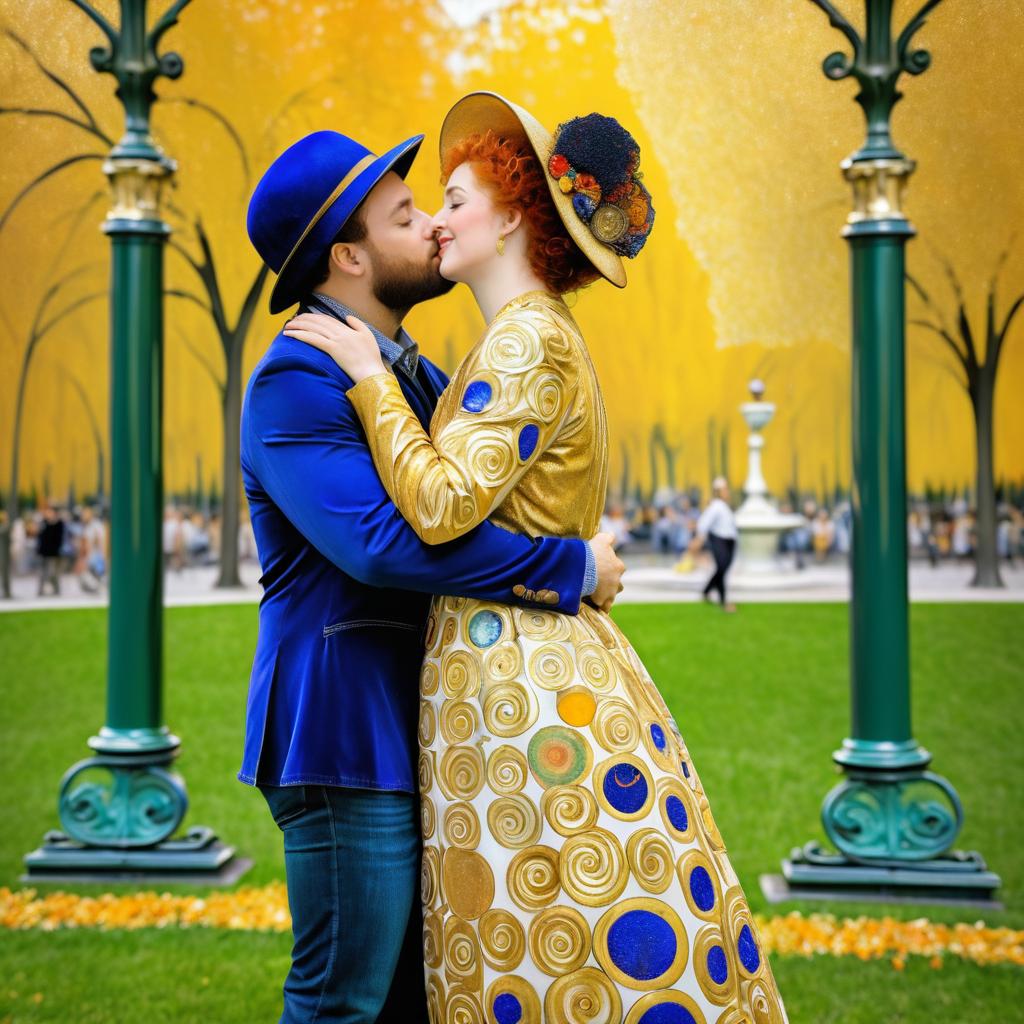 Contemporary Twist on Klimt's The Kiss