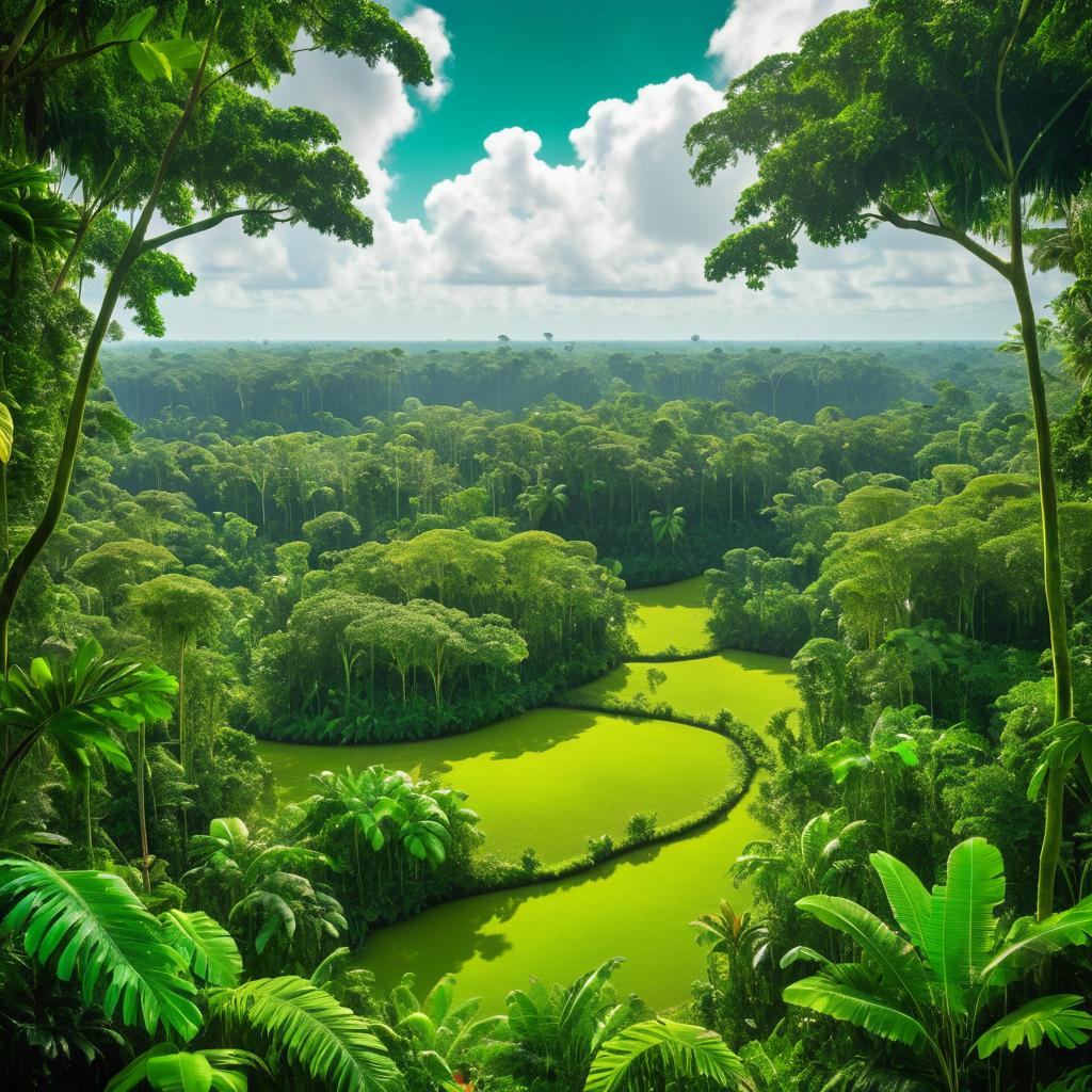 Enchanting Amazon Rainforest Landscape Art