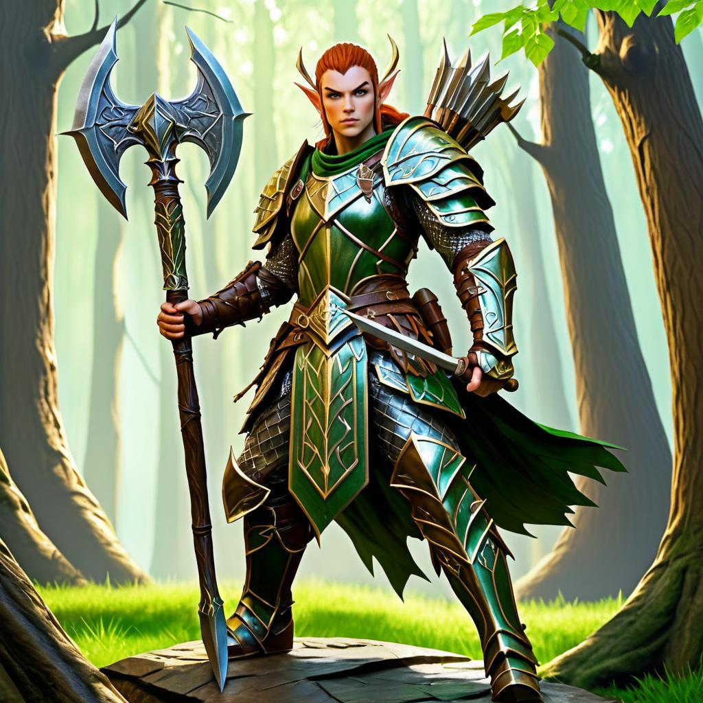 Dumbfounded Wood Elf Ranger Illustration