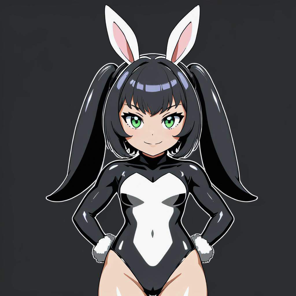 Charming Anime Bunny Girl Schoolgirl Design