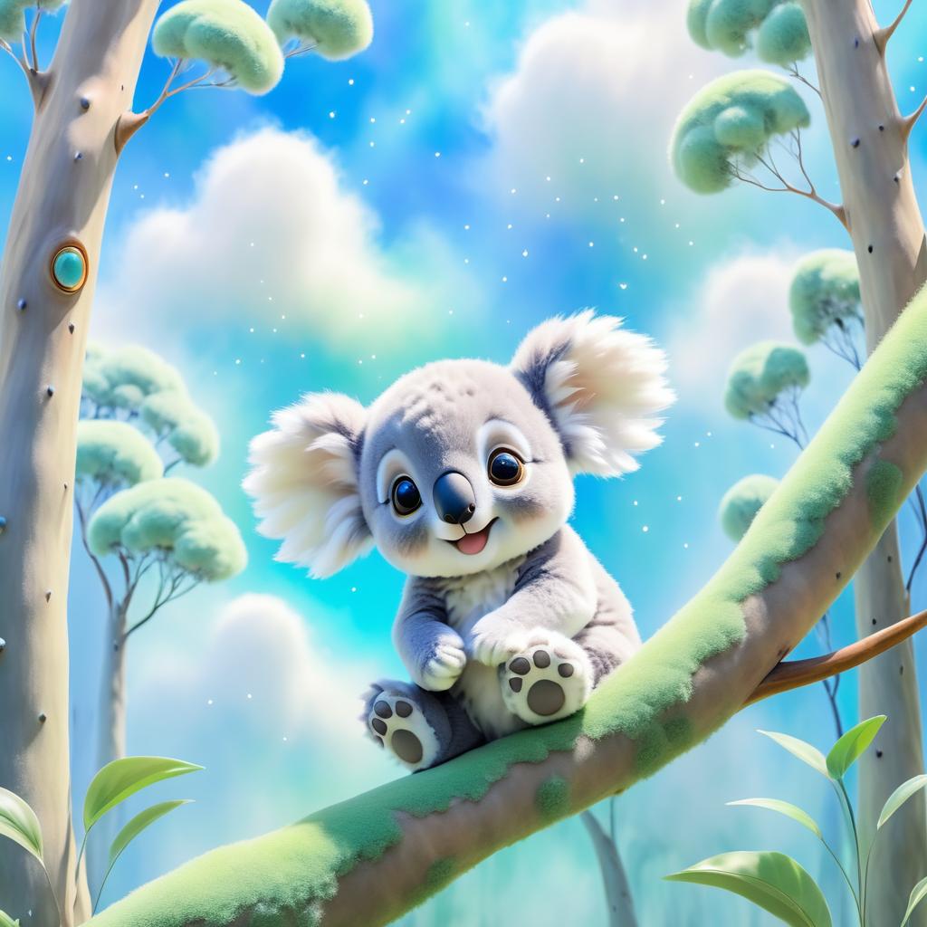 Whimsical Koala Joey in a Dreamy Forest