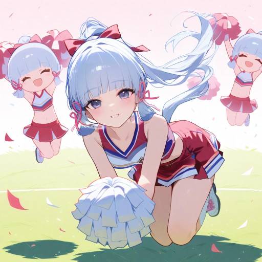 Dynamic Cheerleader in Action