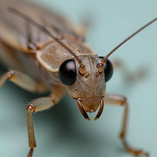 Ultra-Macro Close-Up of Stick Insect Face