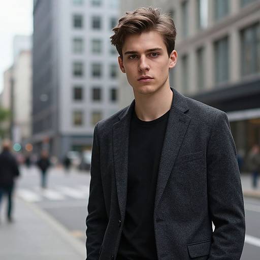 Stylish Young Man in Urban Setting