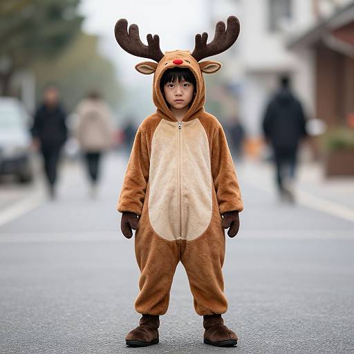 Realistic Baby Moose Costume Outdoors