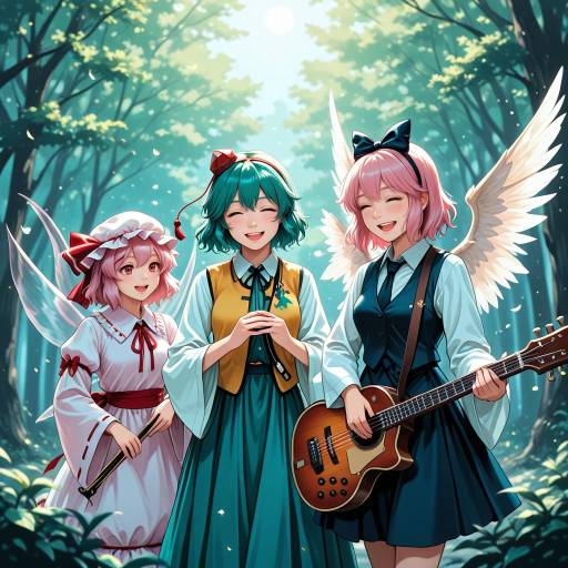 Whimsical Girls with Musical Flair