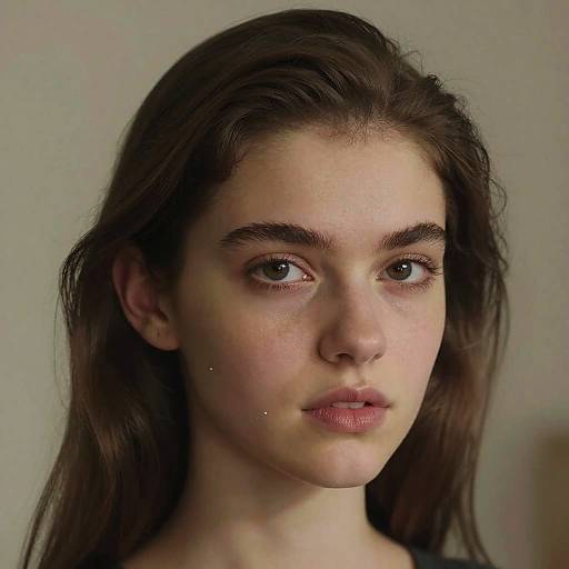 Realistic Portrait of Eurasian Woman