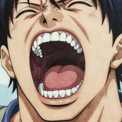 Emotional Anime Character Screaming