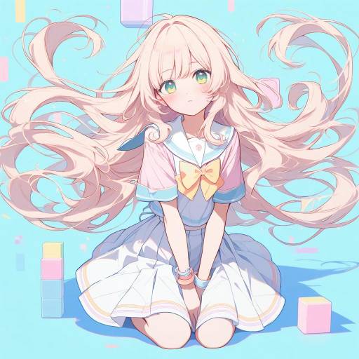Cheerful Anime Portrait of a Teen
