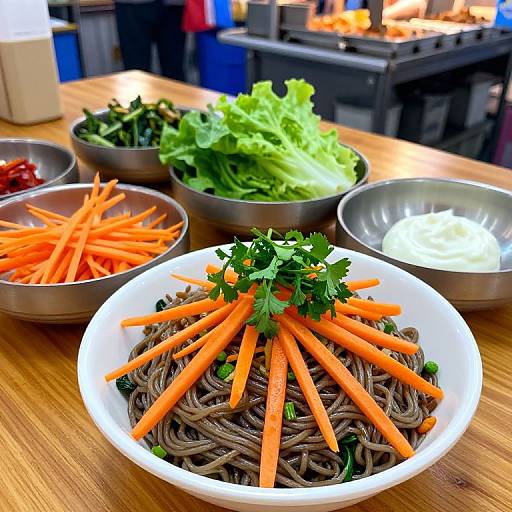 Korean-Inspired Salads in Central Asian Bazaar