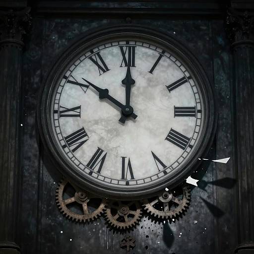 Melancholic Clock of Time's Transience
