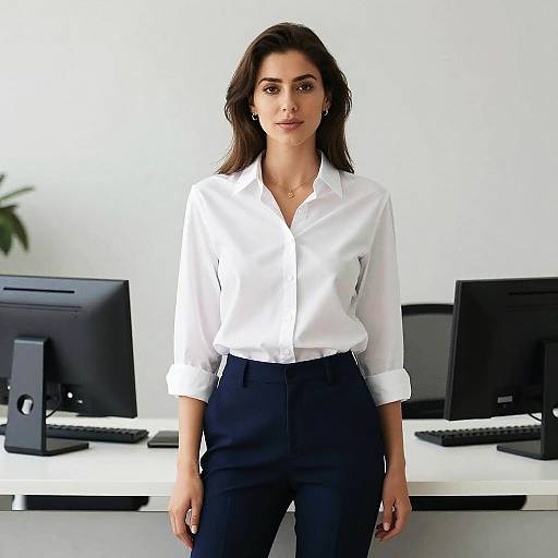 Professional Woman in Office Attire