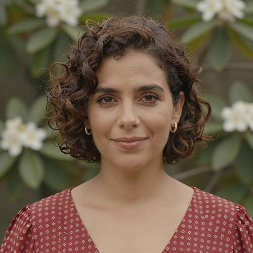 Portrait of a Smiling Woman in Nature
