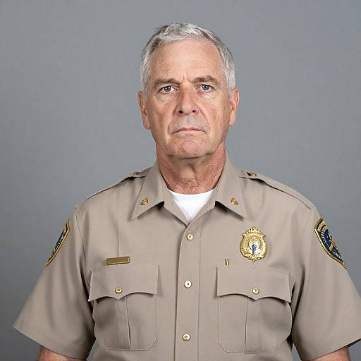 Serious Elderly Sheriff Portrait