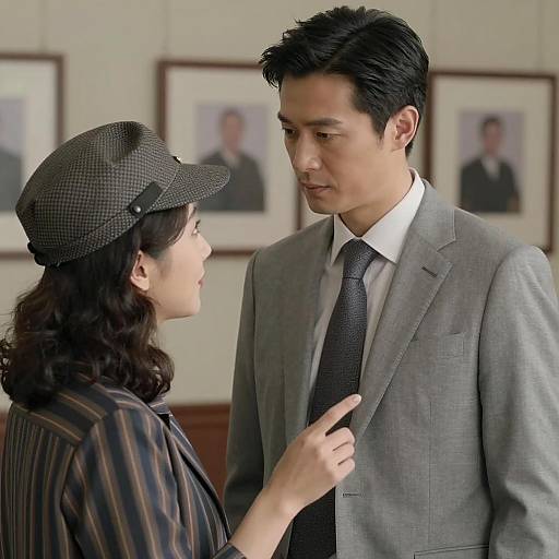 Serious Conversation in Elegant Setting