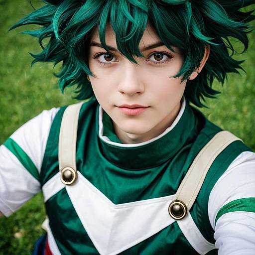 Close-Up Deku Hero Academia Cosplay