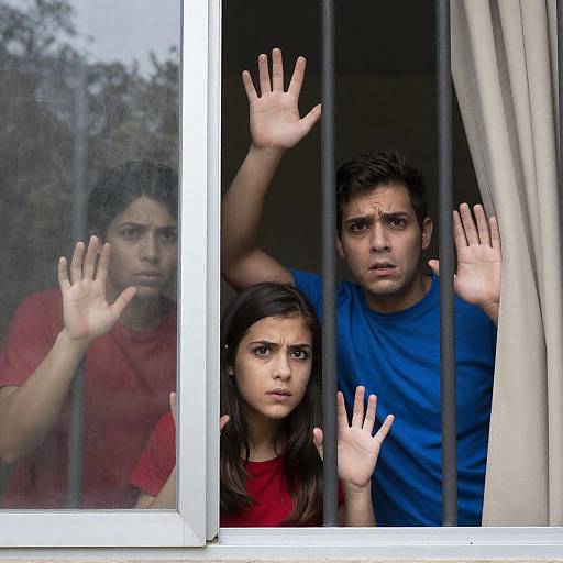 Intense Expressions Behind Frosted Glass