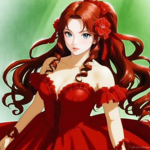Illustration of Aerith gainsborough (red dress), final fantasy in the style of Myuu (arisumeria)
