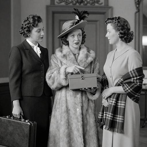 1930s Black and White Portrait of Women