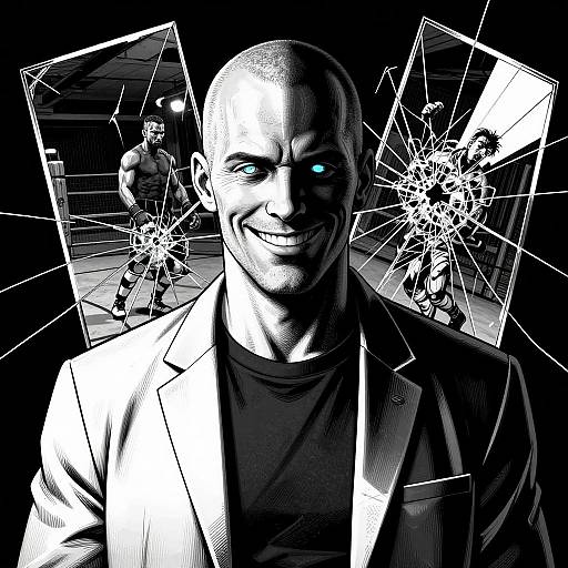 Tyler Durden Psychological Duality Portrait