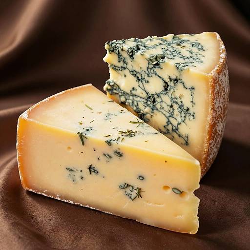 Cheese Display on Silky Fabric