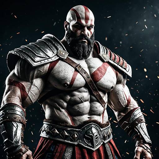 Octane Render Kratos Muscular Spartan Warrior