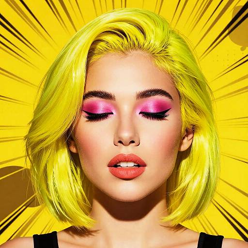 Bold Neon Pop Art Portrait