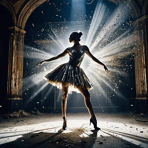 Avant-Garde Dancer in Abandoned Theater